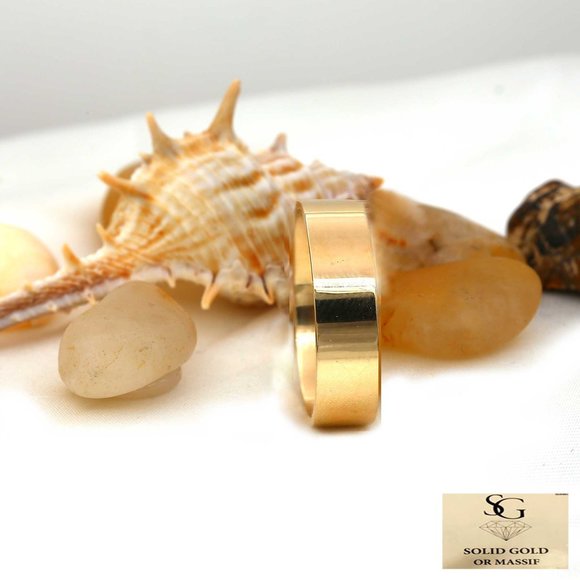 10 K Gold wedding Band 5mm , white gold, yellow gold, rose gold, engagem… - Picture 4 of 4